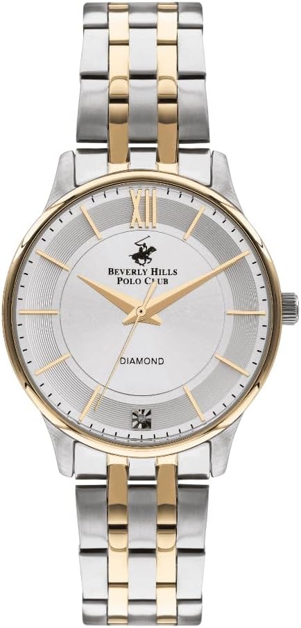 BEVERLY HILLS POLO CLUB Women’s Analog White Mop Dial Watch